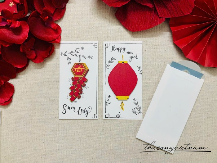 Set 2 bao lì xì handmade mẫu 36
